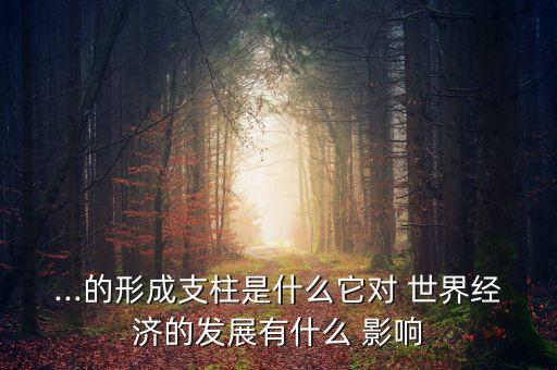 ...的形成支柱是什么它對 世界經(jīng)濟的發(fā)展有什么 影響