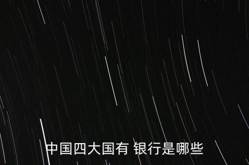 中國(guó)四大國(guó)有 銀行是哪些