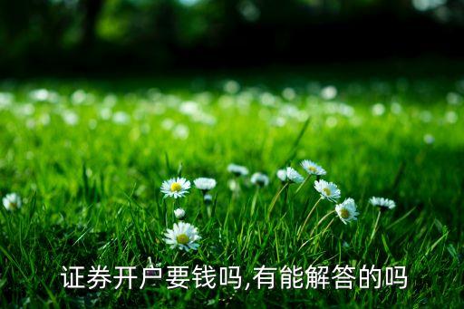  證券開(kāi)戶要錢(qián)嗎,有能解答的嗎
