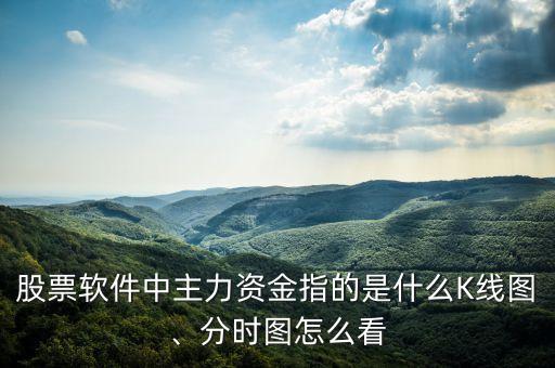 股票軟件中主力資金指的是什么K線圖、分時(shí)圖怎么看
