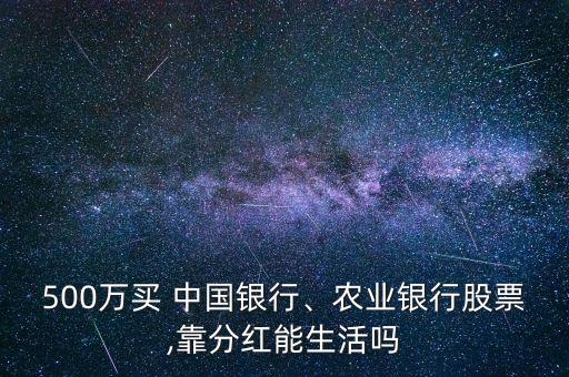 500萬買 中國(guó)銀行、農(nóng)業(yè)銀行股票,靠分紅能生活嗎