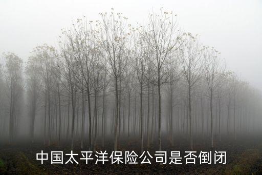 中國太平洋保險(xiǎn)公司是否倒閉
