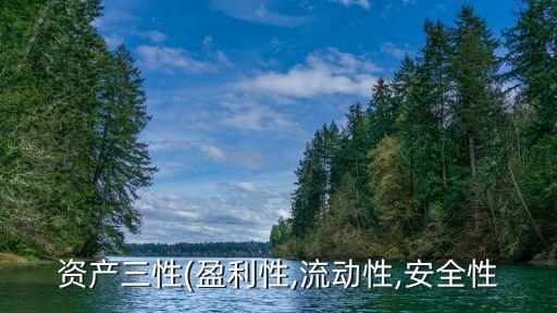 資產三性(盈利性,流動性,安全性