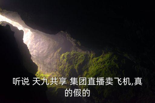 聽說(shuō) 天九共享 集團(tuán)直播賣飛機(jī),真的假的