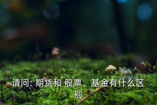 請(qǐng)問(wèn): 期貨和 股票、基金有什么區(qū)別