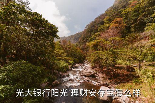  光大銀行陽(yáng)光 理財(cái)安存寶怎么樣