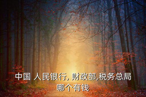 中國 人民銀行, 財政部,稅務(wù)總局哪個有錢