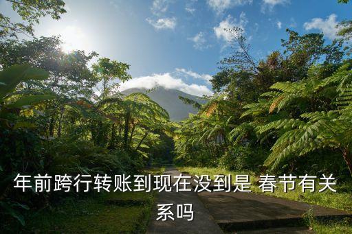 年前跨行轉賬到現(xiàn)在沒到是 春節(jié)有關系嗎