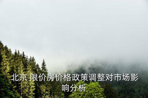  北京 限價(jià)房價(jià)格政策調(diào)整對(duì)市場影響分析