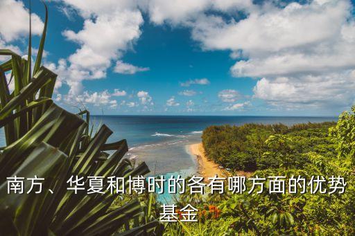 南方、華夏和博時的各有哪方面的優(yōu)勢 基金