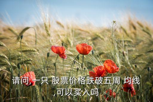 請問,一只 股票價格跌破五周 均線,可以買入嗎