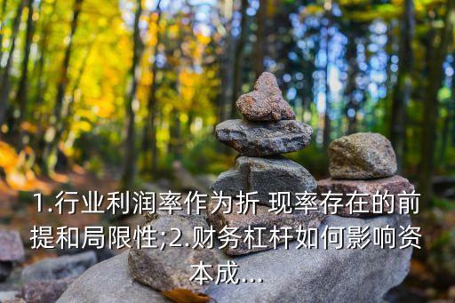 1.行業(yè)利潤率作為折 現(xiàn)率存在的前提和局限性;2.財務杠桿如何影響資本成...