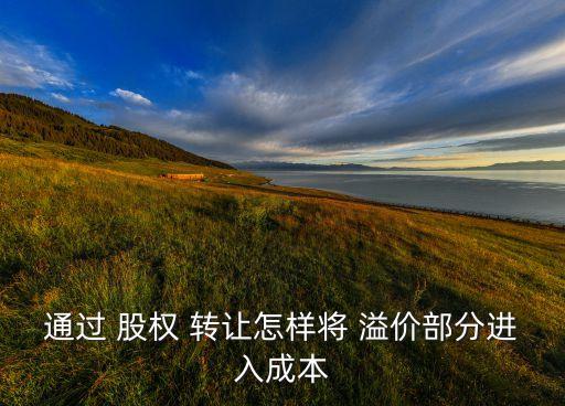 通過 股權(quán) 轉(zhuǎn)讓怎樣將 溢價部分進(jìn)入成本