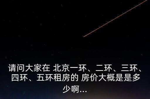 請(qǐng)問(wèn)大家在 北京一環(huán)、二環(huán)、三環(huán)、 四環(huán)、五環(huán)租房的 房?jī)r(jià)大概是是多少啊...