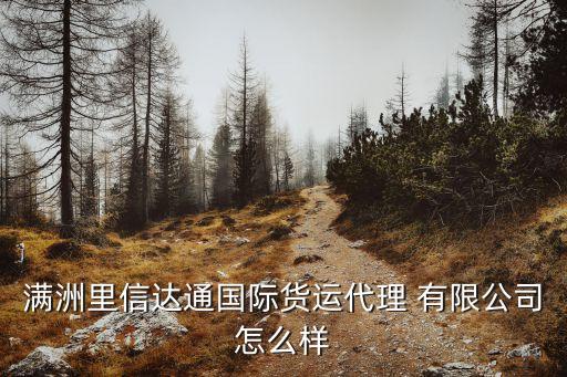 滿洲里信達(dá)通國際貨運代理 有限公司怎么樣