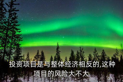  投資項(xiàng)目是與整體經(jīng)濟(jì)相反的,這種項(xiàng)目的風(fēng)險大不大