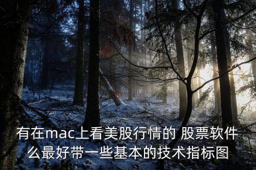 有在mac上看美股行情的 股票軟件么最好帶一些基本的技術(shù)指標圖
