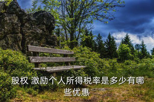  股權(quán) 激勵個人所得稅率是多少有哪些優(yōu)惠
