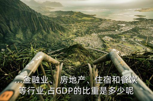 ...金融業(yè)、 房地產(chǎn)、住宿和餐飲等行業(yè),占GDP的比重是多少呢