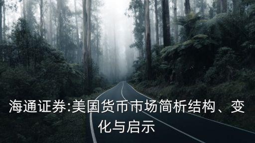 海通證券:美國貨幣市場簡析結(jié)構(gòu)、變化與啟示