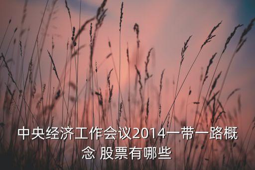 中央經濟工作會議2014一帶一路概念 股票有哪些