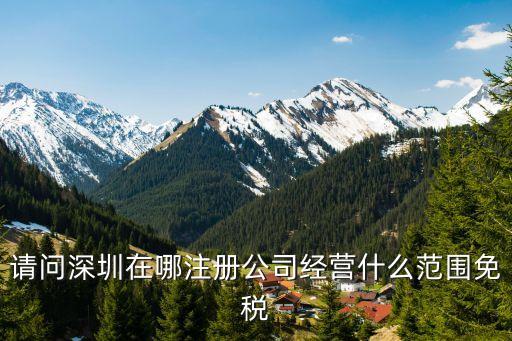 請問深圳在哪注冊公司經(jīng)營什么范圍免稅