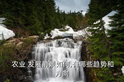  農業(yè) 發(fā)展前景如何,有哪些趨勢和方向