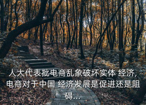 人大代表批電商亂象破壞實體 經(jīng)濟,電商對于中國 經(jīng)濟發(fā)展是促進還是阻礙...