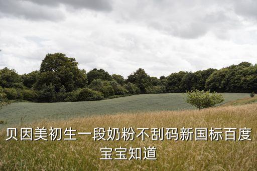 貝因美初生一段奶粉不刮碼新國(guó)標(biāo)百度寶寶知道