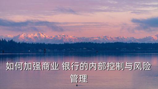 如何加強(qiáng)商業(yè) 銀行的內(nèi)部控制與風(fēng)險(xiǎn)管理