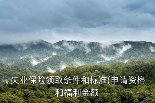  失業(yè)保險領(lǐng)取條件和標(biāo)準(申請資格和福利金額