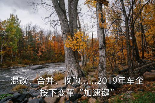 混改、合并、收購……2019年車企按下變革“加速鍵”