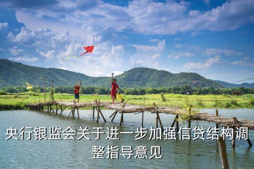 央行銀監(jiān)會關于進一步加強信貸結構調(diào)整指導意見
