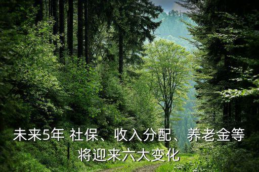 未來(lái)5年 社保、收入分配、養(yǎng)老金等將迎來(lái)六大變化