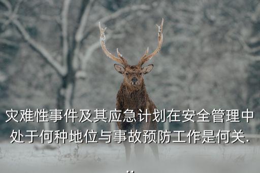 災(zāi)難性事件及其應(yīng)急計劃在安全管理中處于何種地位與事故預(yù)防工作是何關(guān)...