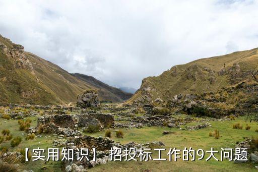 【實用知識】 招投標(biāo)工作的9大問題