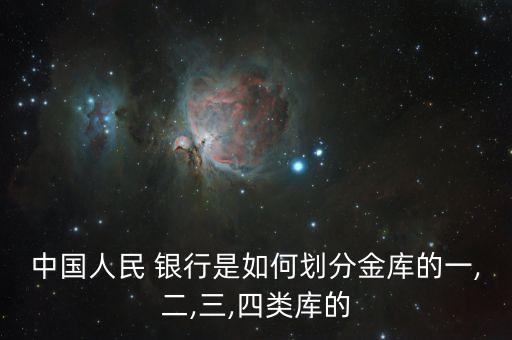 中國人民 銀行是如何劃分金庫的一,二,三,四類庫的