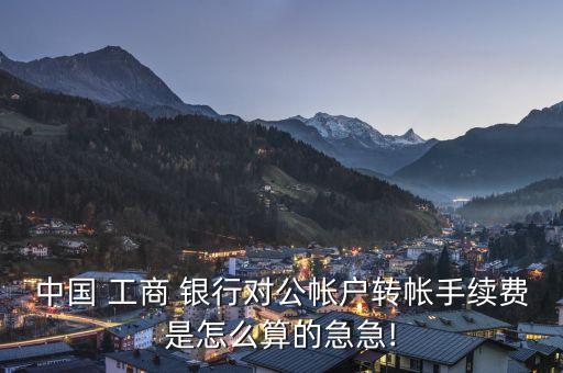 中國 工商 銀行對(duì)公帳戶轉(zhuǎn)帳手續(xù)費(fèi)是怎么算的急急!