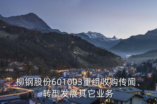 柳鋼股份601003重組收購傳聞、轉型發(fā)展其它業(yè)務