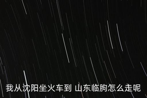 我從沈陽(yáng)坐火車(chē)到 山東臨朐怎么走呢