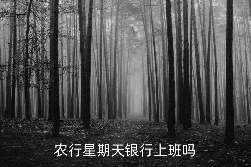 農行星期天銀行上班嗎