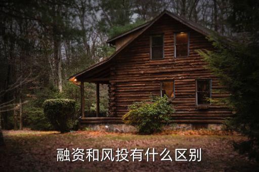 融資和風投有什么區(qū)別