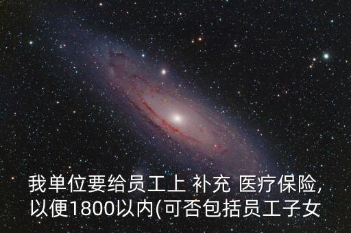 我單位要給員工上 補充 醫(yī)療保險,以便1800以內(可否包括員工子女