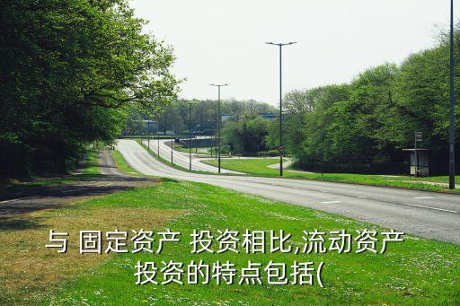 固定資產投資的特點有,簡述固定資產投資的類型及其特點