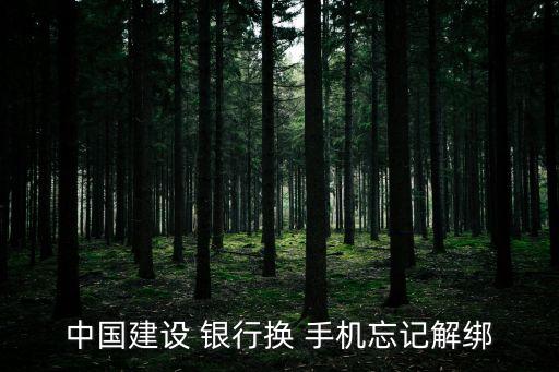 中國(guó)建設(shè) 銀行換 手機(jī)忘記解綁