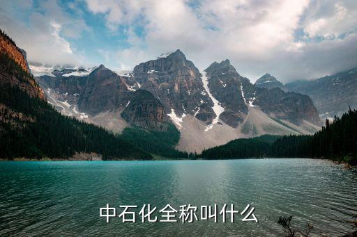 中石化全稱(chēng)叫什么