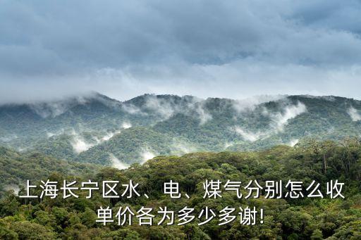  上海長寧區(qū)水、電、煤氣分別怎么收單價(jià)各為多少多謝!