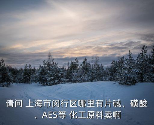 請問 上海市閔行區(qū)哪里有片堿、磺酸、AES等 化工原料賣啊