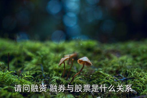 請問融資 融券與股票是什么關系