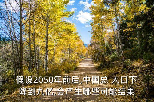 假設2050年前后,中國總 人口下降到九億,會產(chǎn)生哪些可能結果